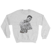 Mo Ali Fist Perspective Sweatshirt Illustrated by Robert Bowen - Robert Bowen Tees